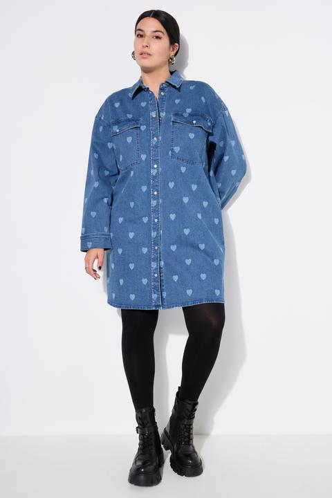 Produktbild Studio Untold Jeanskleid, oversized, HEARTS-Print (50, 52)