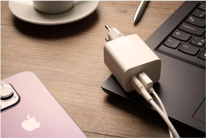 Image du produit Fixed Mini chargeur de voyage USB-C/USB fixe 45W | FIXC45M-CU-WH (45 W, 2 ports)