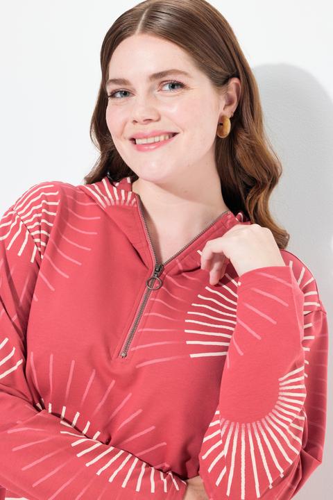 Produktbild Ulla Popken Hoodie, grafischer Druck, Kapuze, Langarm (42, 44)