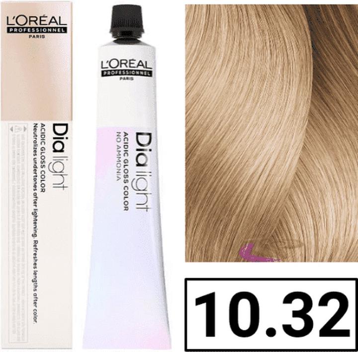 Actual product image L'Oréal Professionnel DIA LIGHT gel-creme acide sans amoniaque #10.32 50 ml (10.32)