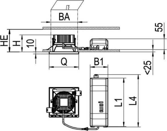 Image du produit Ridi Downlight LED encastré (1140 lm)