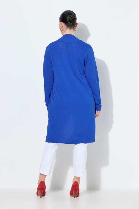 Produktbild Ulla Popken Long-Strickjacke, Stehkragen, offene Form (54, 56)