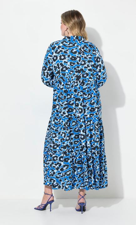 Produktbild Miamoda Maxikleid, A-Linie, Leomuster, V-Ausschnitt, 3/4-Ärmel (46)