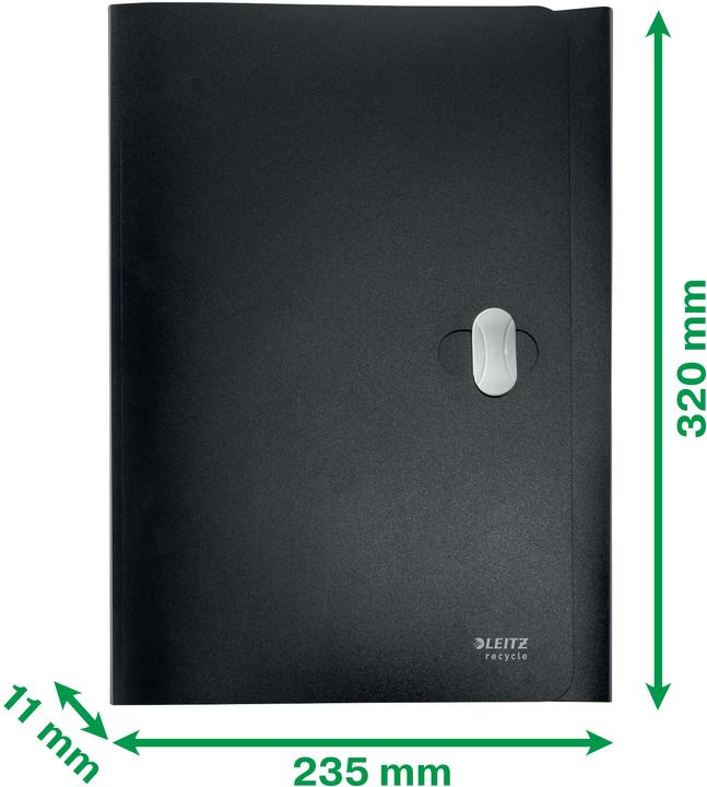 Produktbild Leitz Einlagemappe ALPHA Recycle A4 Schwarz (A4, 1x)