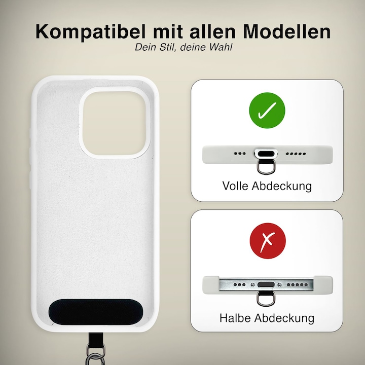 Produktbild Nalia Wristy Lanyard Handykette – Universal Trageband für Smartphones – Verstellbar, Soft & Elastisch