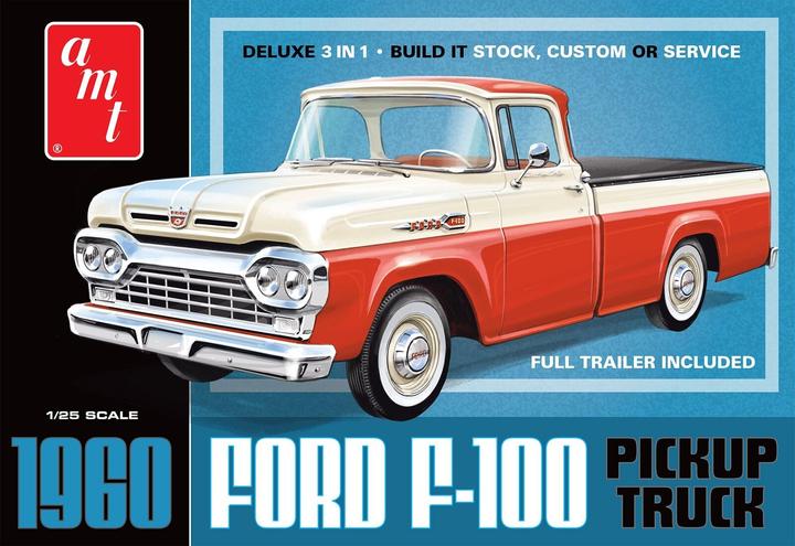 Image du produit AMT 1960 Ford F100 Pickup w/Trailer NEW TOOLING