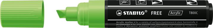 Actual product image STABILO Acrylic marker - FREE Acrylic - T800C wedge tip 4-10mm - single pen - light green (Light green, 10 mm, 1 x)