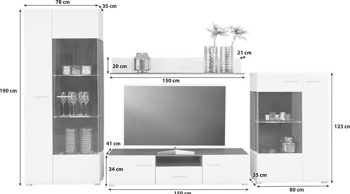 Actual product image HBZ-Meble Wall unit (308 x 41 x 190 cm)
