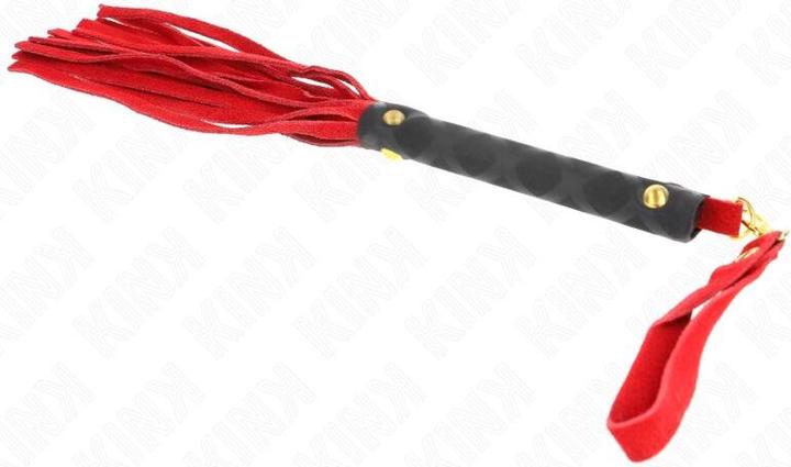 Actual product image Kink Red Suede Mini Whip 30 cm