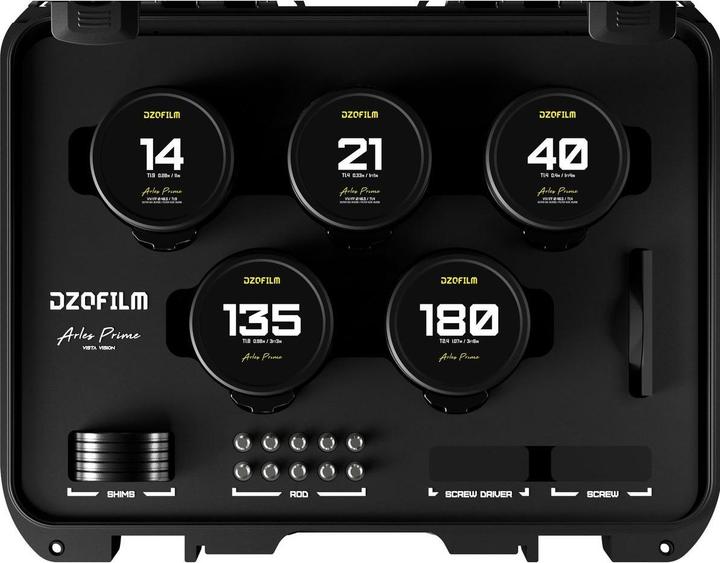 Produktbild Dzofilm Arles 5-Lens Kit 14/21/40/135/180mm FF/VV Prime Cine Lens for PL (metric) (PL, Vollformat)