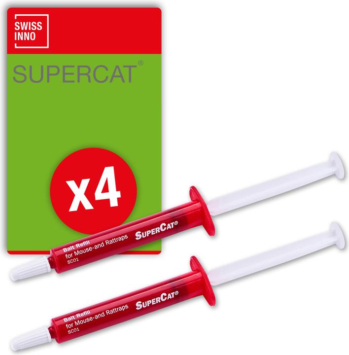 Image du produit Super Cat Ersatz-Köder Spritzen SuperCat 4er für Mause- & Rattenfallen