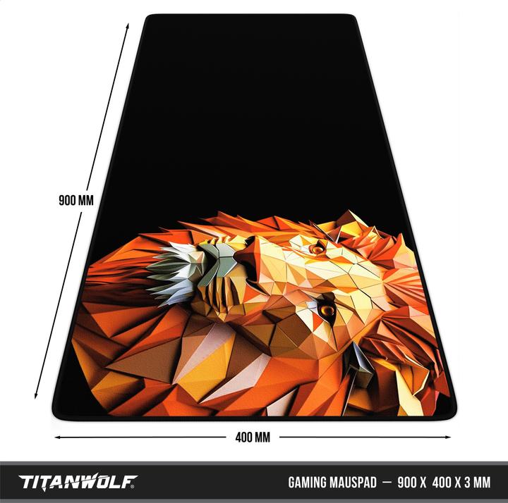 Actual product image Titanwolf Gaming mouse pad, 900 x 400mm XXL speed gaming mouse mat, mouse pad extra-large surface, Polygon (XXL)