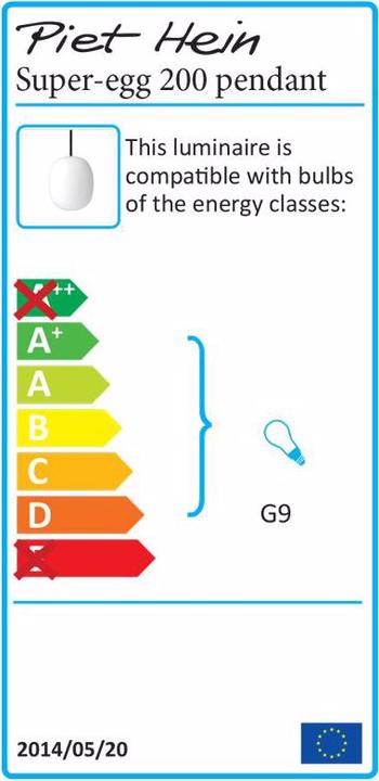 Energie-Label Piet Hein Superegg 200 (G9)
