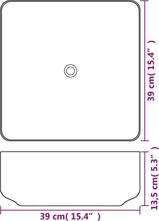 Immagine prodotto vidaXL Becken (380 mm, 380 mm)
