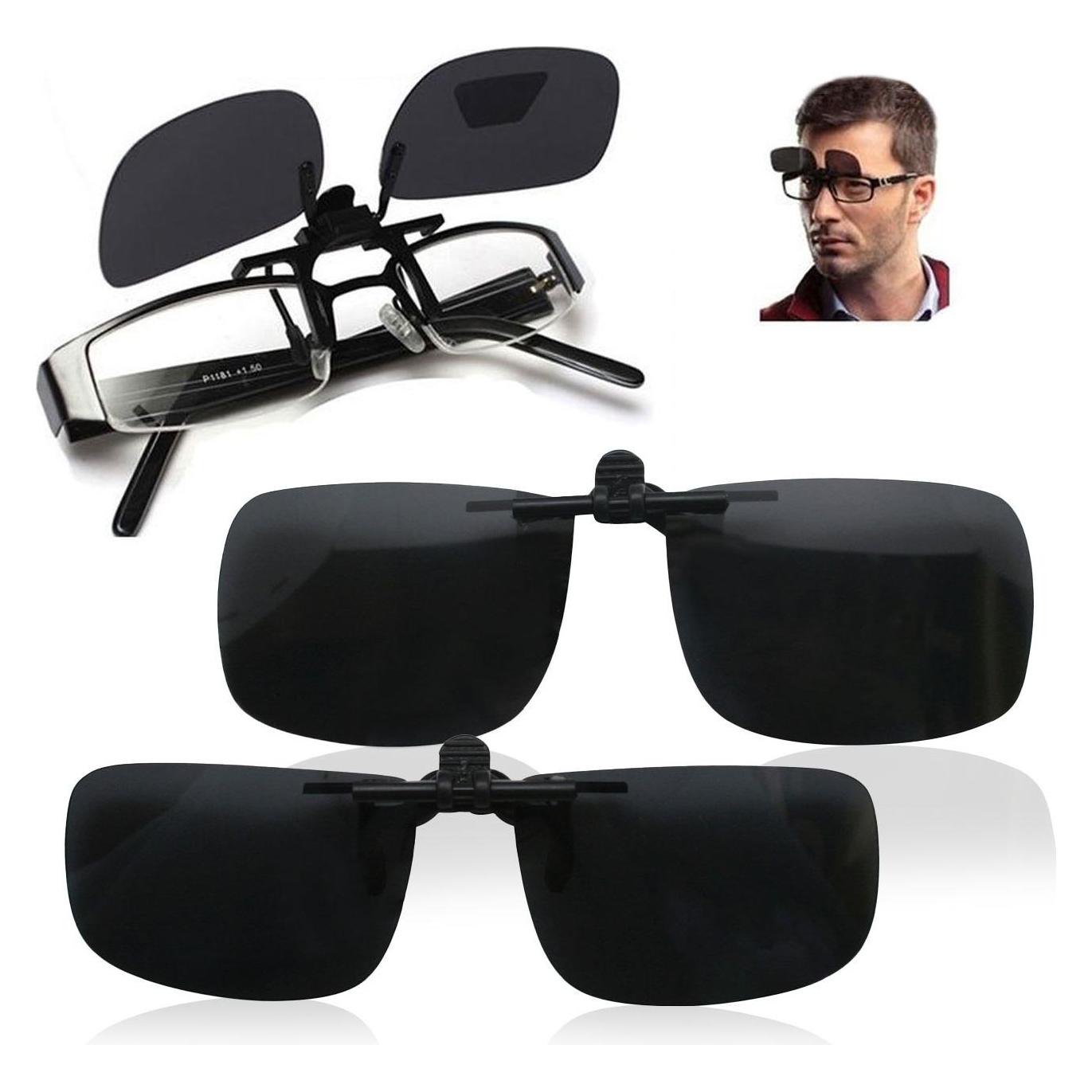 Benson Optics, Unisex, Sonnenbrille, 2er-Set Clip-On-Sonnenbrille, Je 1 X GrÃ¶sse S & M