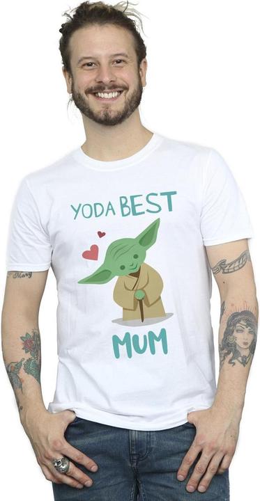 Actual product image Star Wars Mens Yoda Best Mum T-Shirt (L)