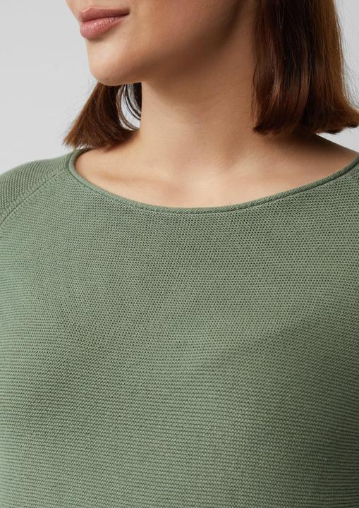 Produktbild S.Oliver Strickpullover Strickpullover mit U-Boot-Ausschnitt und Rollsaum (48)