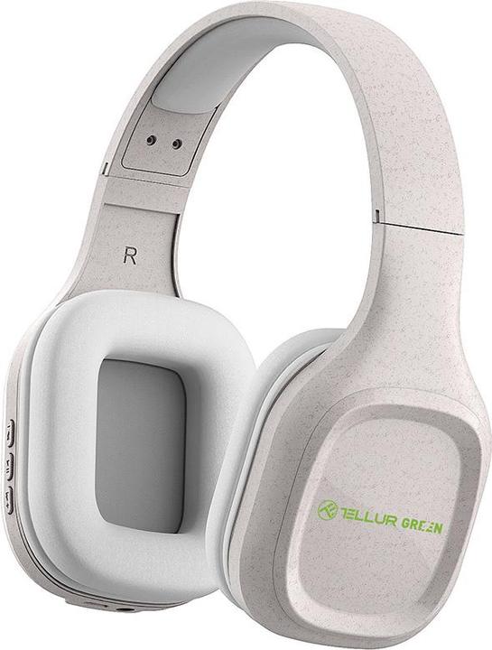 Actual product image Tellur Green Bluetooth Over-Ear Headphones Pulse Foldable cream (No noise cancellation, 8 h, Wireless)