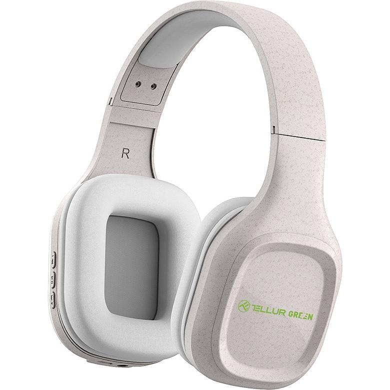 Tellur Groene Bluetooth Over-Ear koptelefoon Pulse Opvouwbare crème (Geen ruisonderdrukking, 8 h, Draadloze), Koptelefoon, Beige