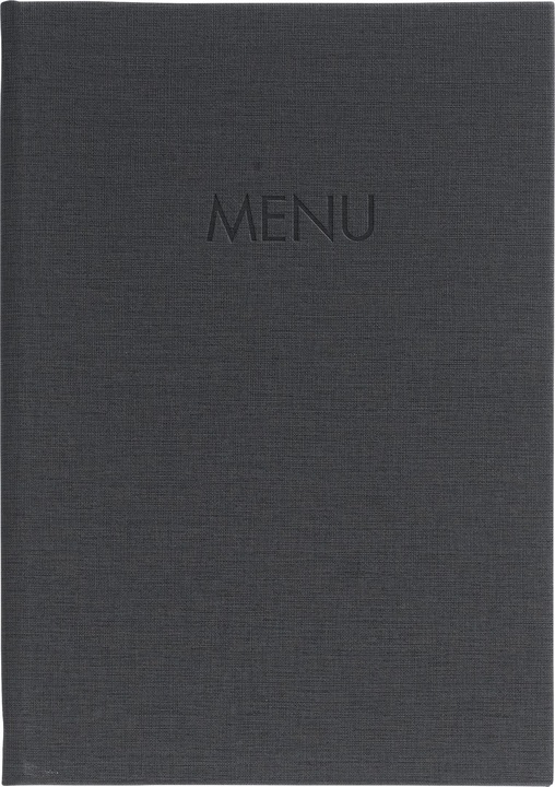 Productafbeelding Sigel Menumap met rubberbinding, blinddruk: eten & drinken, met 2 dubbele transparante kaften (A5, 1 x)