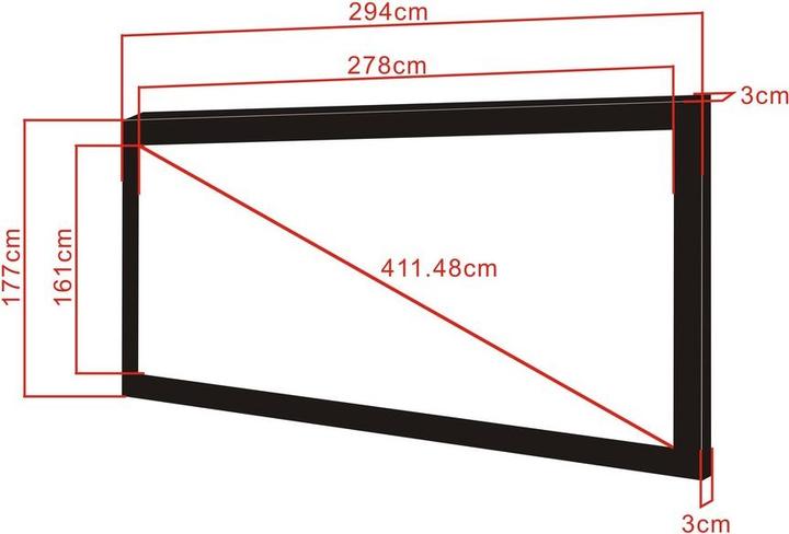 Produktbild Multibrackets M Framed Projection Screen 378x161 (161.81", 2.35:1)