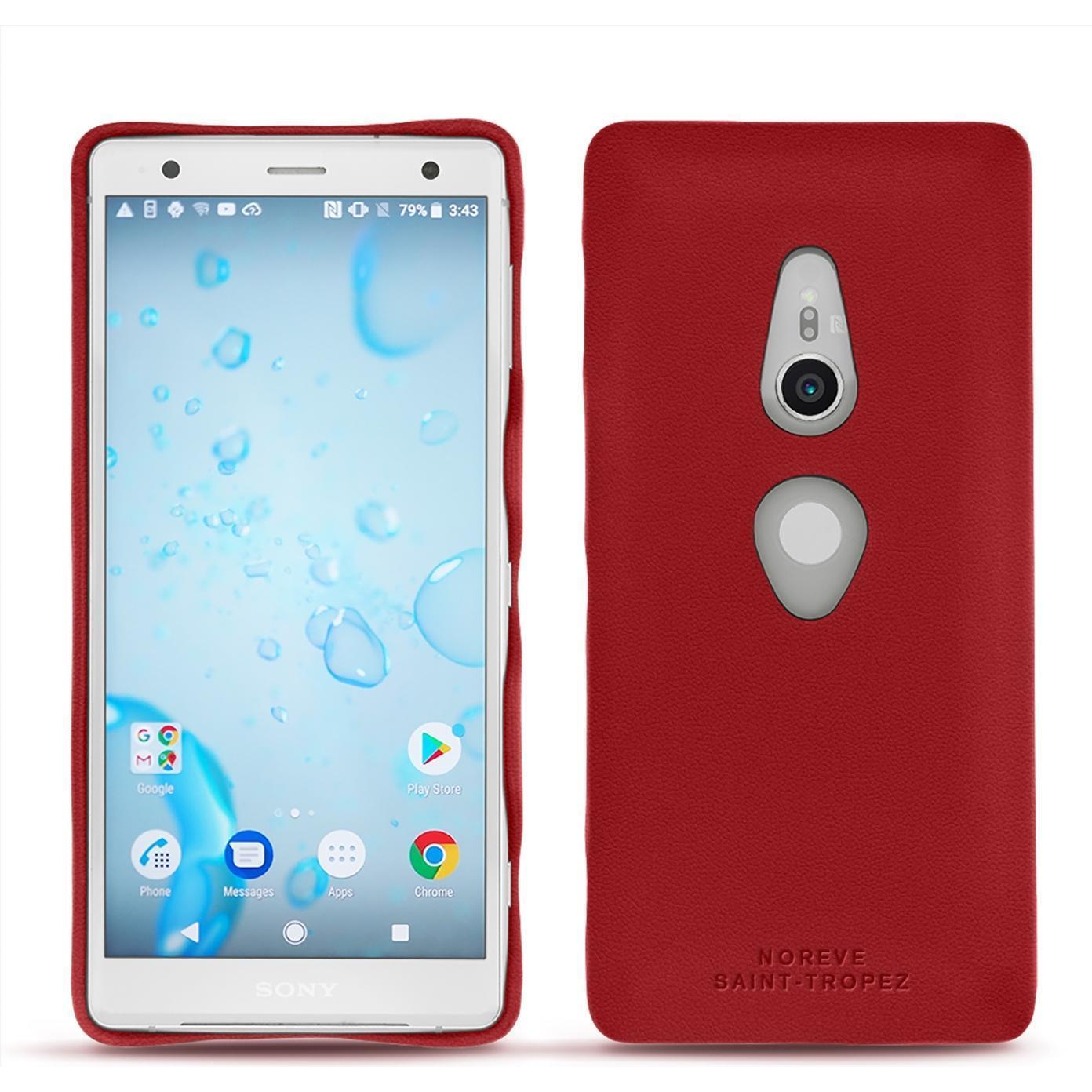 Thumbnail - Noreve Lederschutzhülle (Sony Xperia XZ2), Smartphone Hülle, Rot