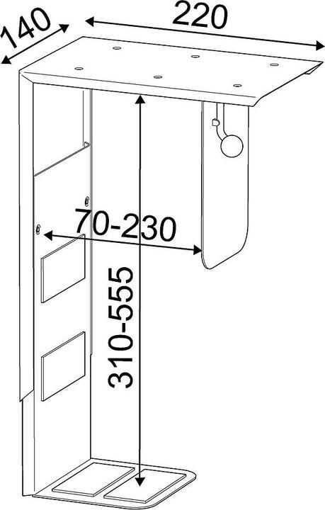 Immagine prodotto Twinco Supporto per PC da montare sotto il piano del tavolo