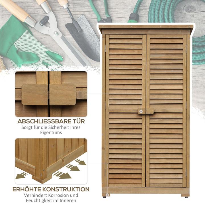 Produktbild Outsunny Gartenschrank mit Lamellentüren