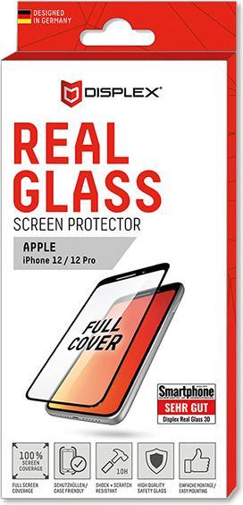 Productafbeelding Displex Real Glass, Full Cover Panzerglas (1 Stuk, Apple iPhone 12, Realme 12 Pro+)