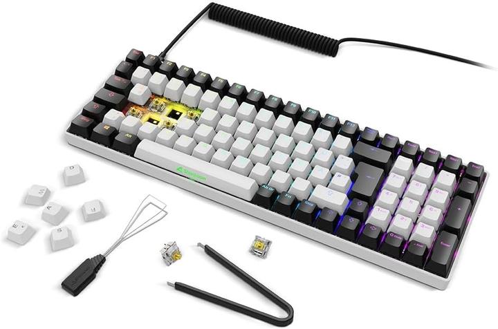 Actual product image Sharkoon SGK50 S2 wh Gateron Yellow EN (DE, Cable, Wireless)