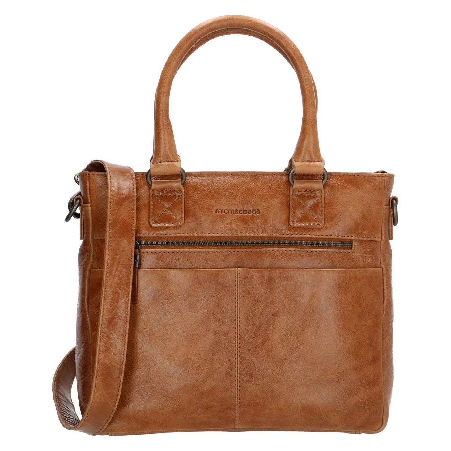 Micmacbags, Vrouwen, Handtas, Hide & Stitches Porto Handtasche - Brown - 100% Leder, Bruin