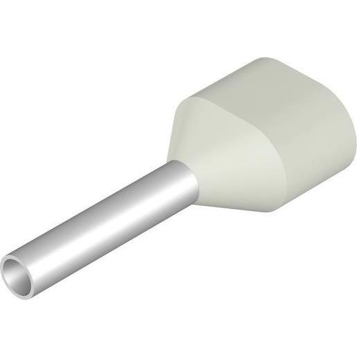 Weidmüller, Collegamento per cavi, H0,5/14D ZH W SV, connessione a pin, dritto, metallico, bianco, 0,5 mm², 1,4 cm, 1,1 cm