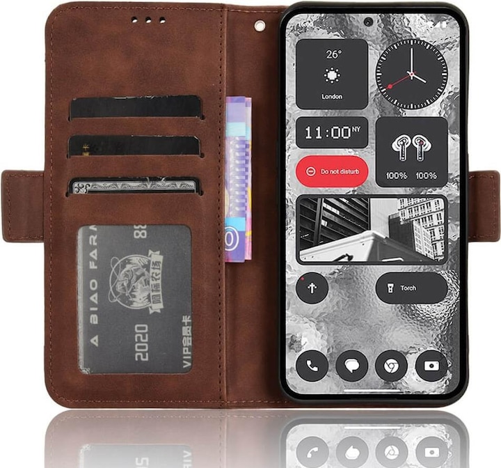 Produktbild Cover-Discount Nothing Phone (2) - Etui mit vielen Kartenfächer braun (Nothing Phone (2))