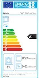 Energy Label Miele DGC 7640 HC Pro