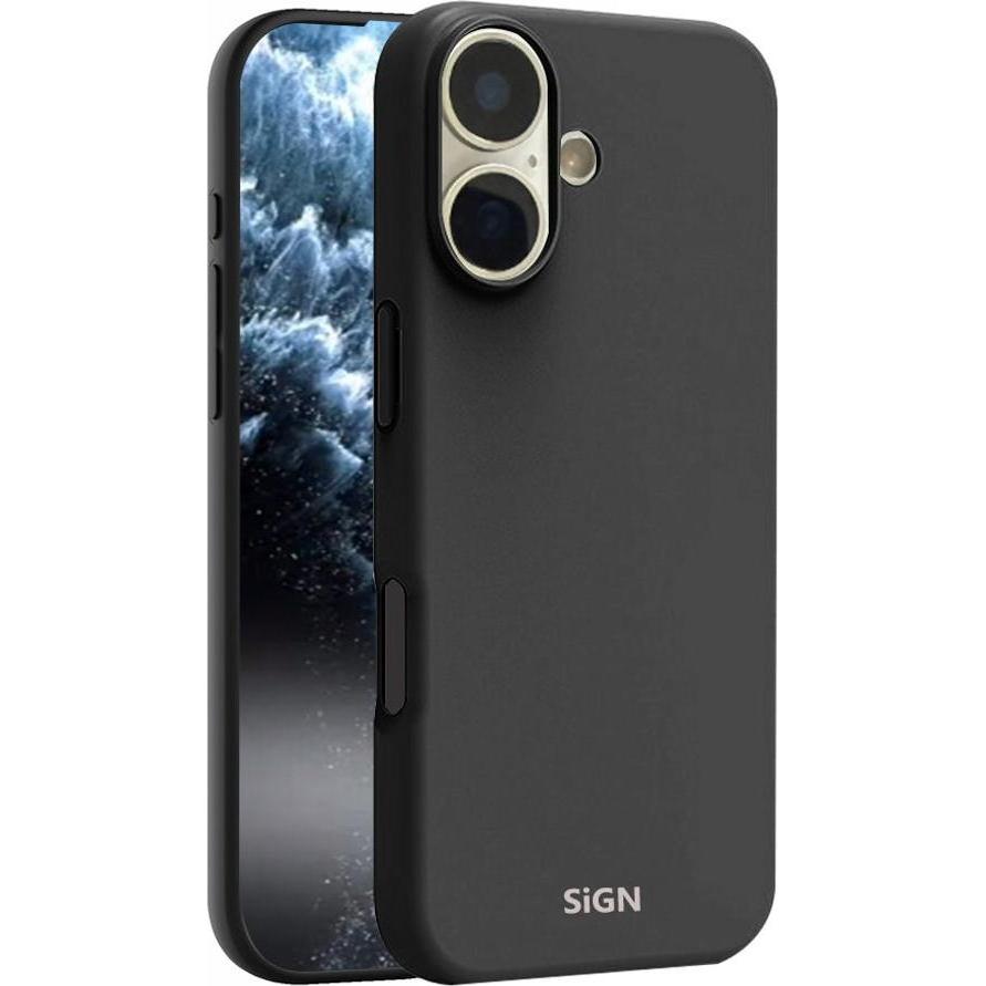 SIGN Liquid Silicone Case for iPhone 17 - Black (Apple iPhone 17), Cover smartphone, Nero