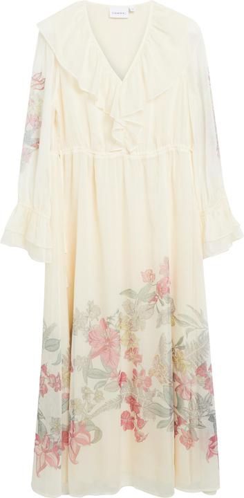 Image du produit Comma Langes Kleid aus Crêpechiffon mit Volant-Details (36)