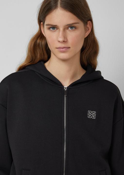 Produktbild s.Oliver Sweatshirt Jacke Weiche Sweatjacke mit Schmuckstein-Detail (38)