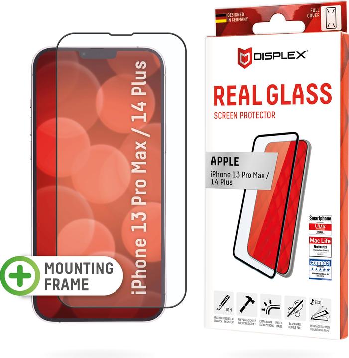 Image du produit Displex Real Glass, Full Cover Panzerglas (1 pcs, Apple iPhone 13 Pro Max, Apple iPhone 14 Plus)