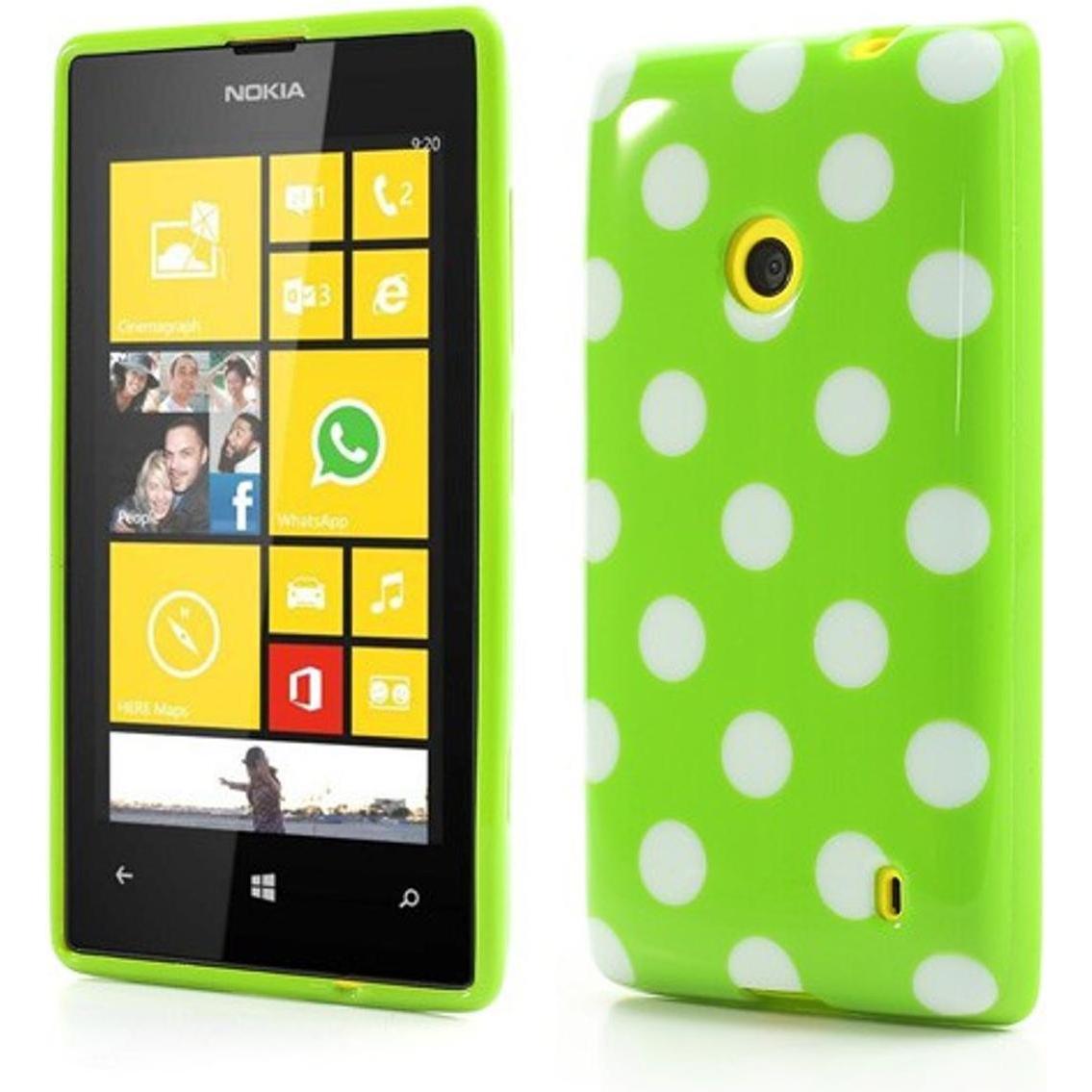 König Design Schutzhülle TPU Case für Handy Nokia Lumia 520 525 Grün / Weiss (Nokia Lumia 520), Smartphone Hülle, Grün