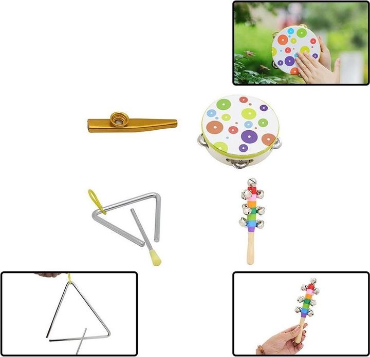 Actual product image Esmée Musik Instrumente Set, Kinder Spielzeug, Xylophon/Triangel/Rassel