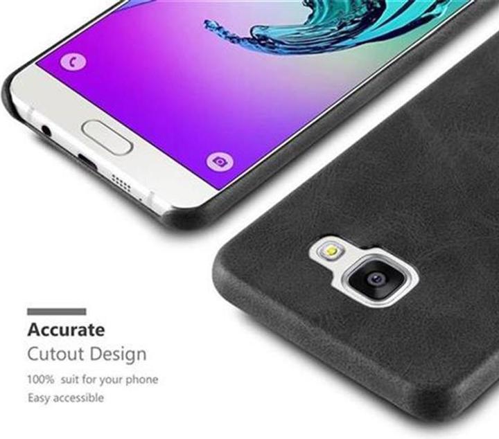 Actual product image Cadorabo Hard cover faux leather with texture (Samsung Galaxy A3)