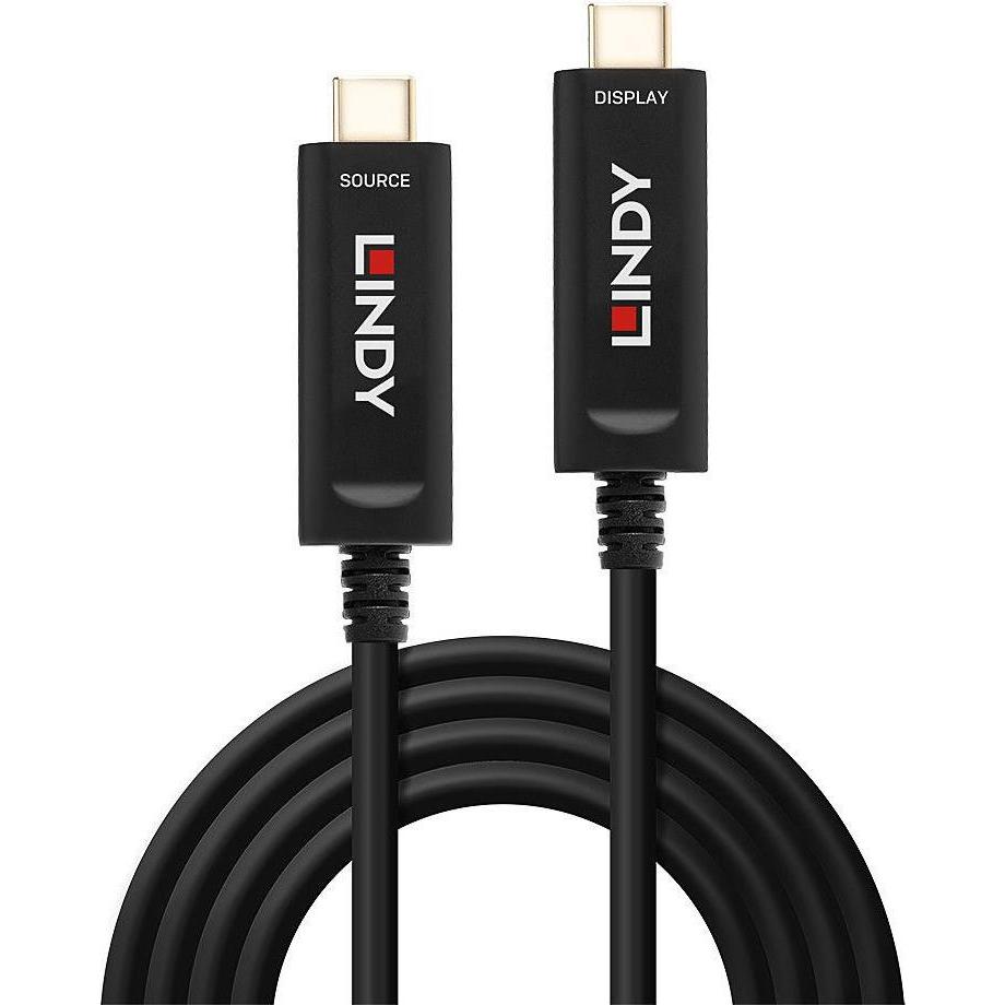 Thumbnail - Lindy Fibre Optic Hybrid USB C Video (15 m), USB Kabel