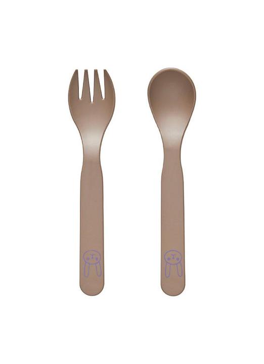 Actual product image OYOY Mini Children's cutlery set Pullo Taupe