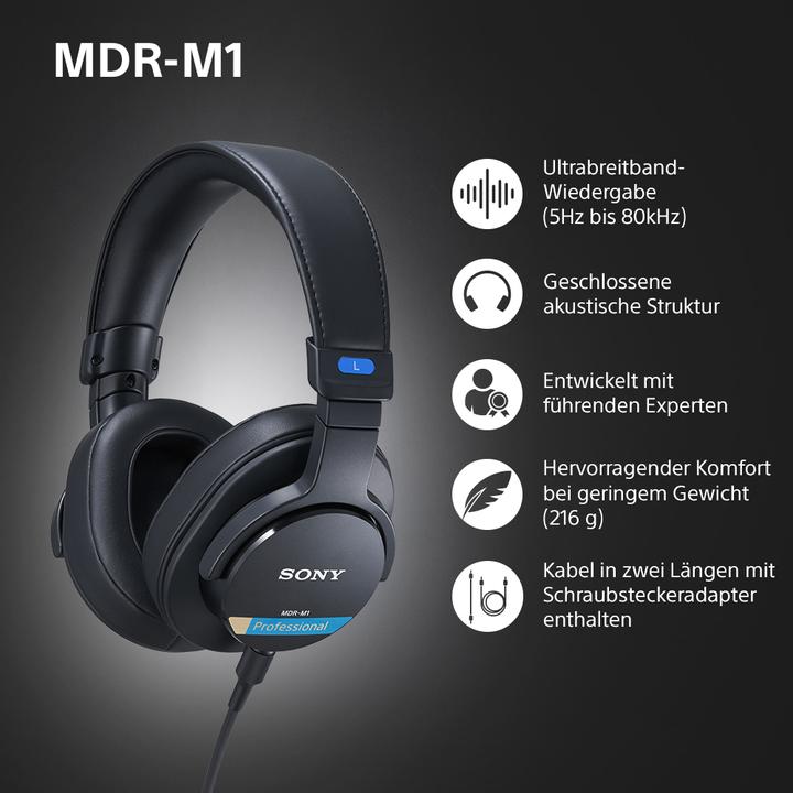 Productafbeelding Sony MDR-M1 (Geen ruisonderdrukking, Bedraad)