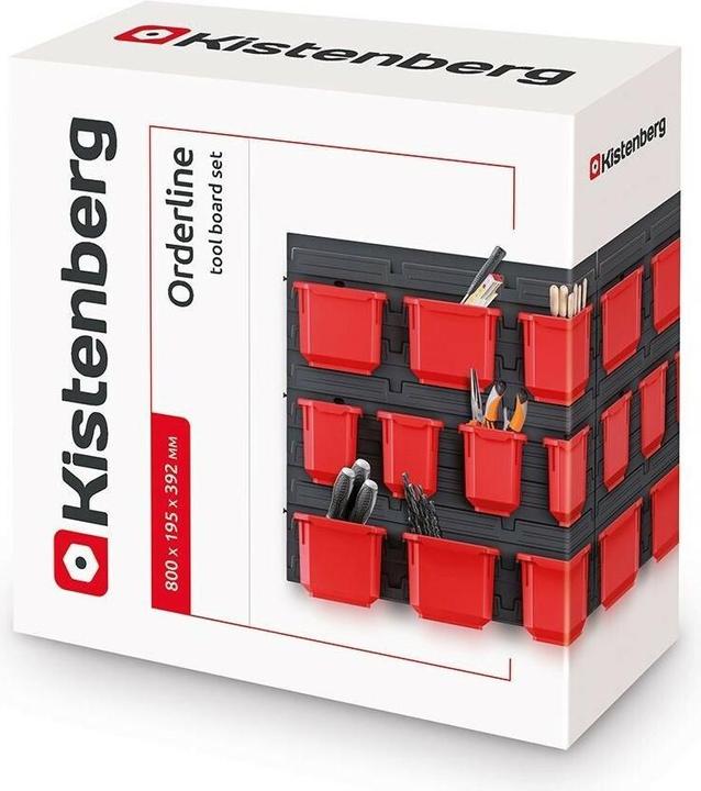 Image du produit Kistenberg Cloison suspendue avec 20 boîtes à outils ORDERLINE 800x165x400