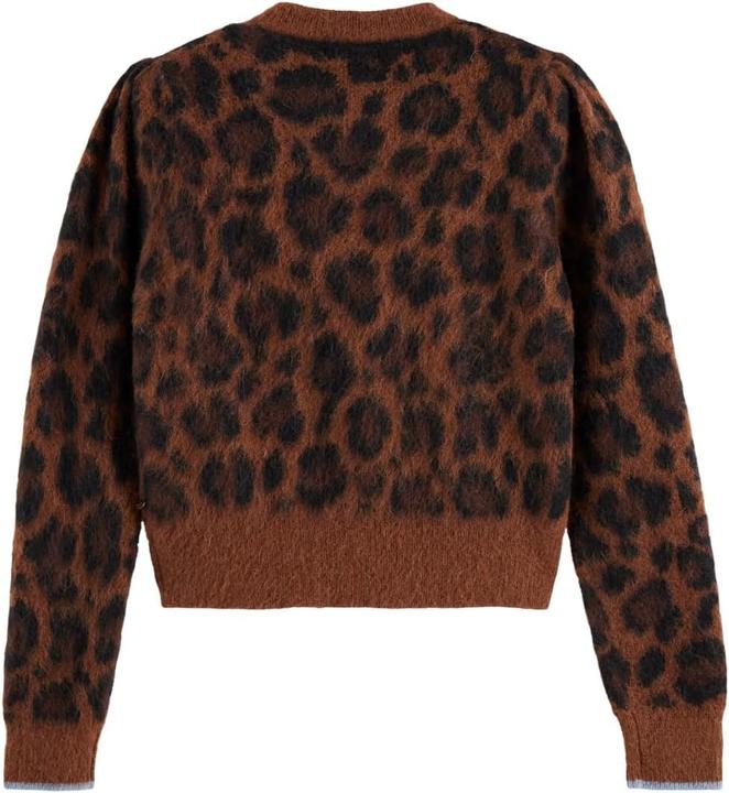 Produktbild Scotch & Soda Fuzzy Jacquard Weste, Peace Leopard, Regular Fit (L)