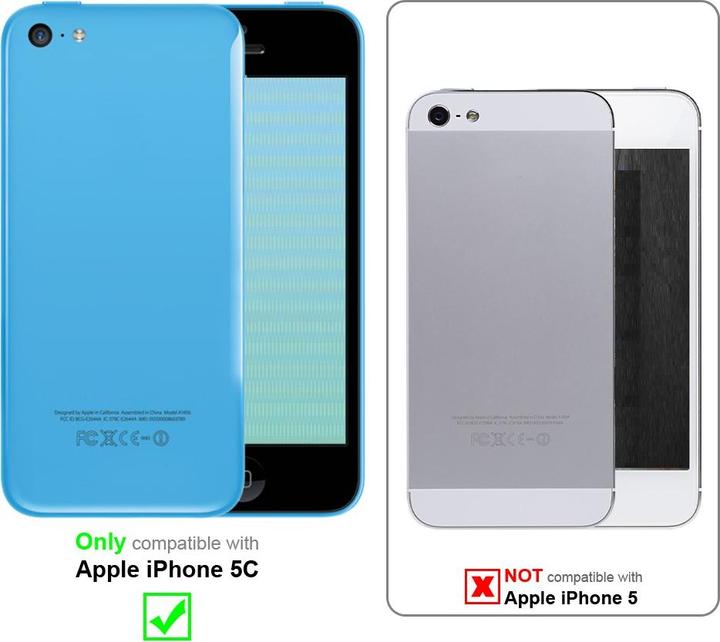 Produktbild Cadorabo Book Jeans Optik Cover (Apple iPhone 5c)