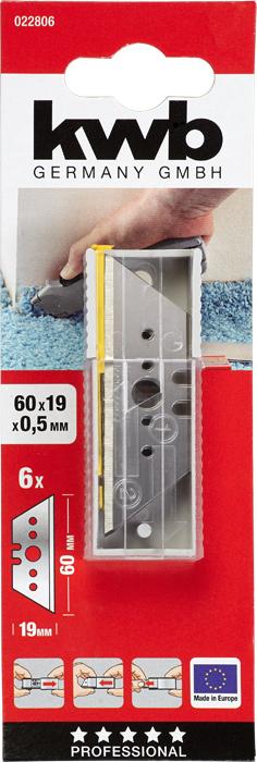Image du produit kwb Lames de rechange trapézoïdales, 6 pièces (Lame de rechange)