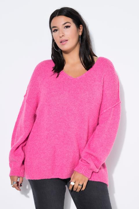 Produktbild Studio Untold Pullover, oversized, V-Ausschnitt, weiter Langarm (56)