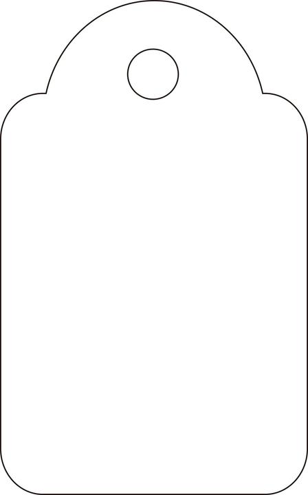 Actual product image Agipa Merchandise tag - small pack, size: 18 x 29 mm, white